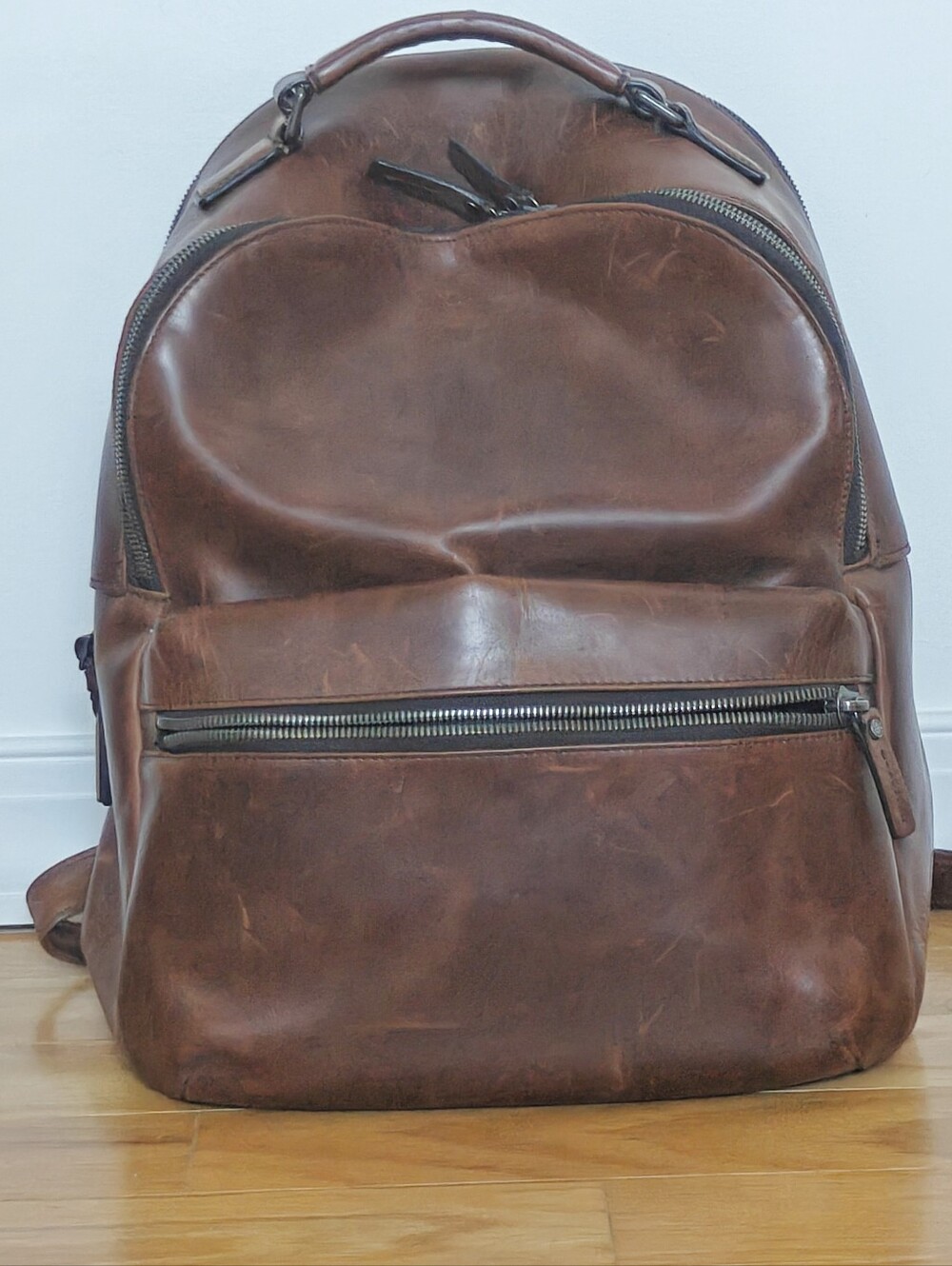 Shinola Runwell brown leather Backpack